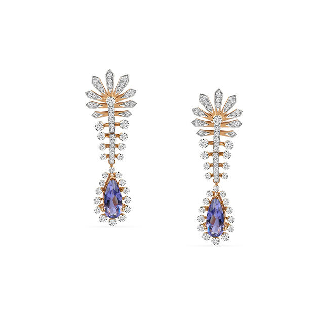 Tanishq 18KT Diamond Neckwear with Earrings for Women 5
