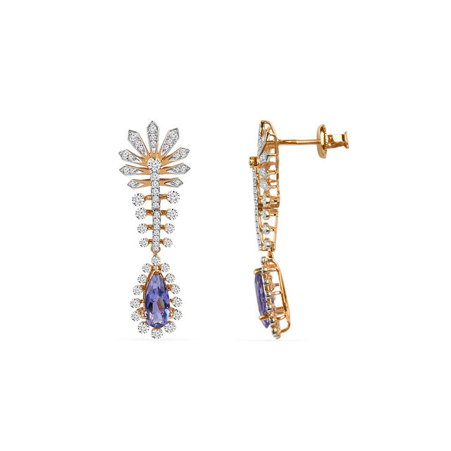 Tanishq 18KT Diamond Neckwear with Earrings for Women 6