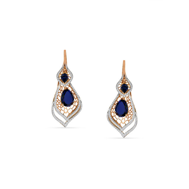 Tanishq 18KT Diamond Drop Earrings for Women 