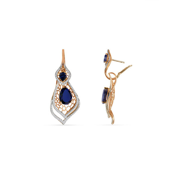 Tanishq 18KT Diamond Drop Earrings for Women 4
