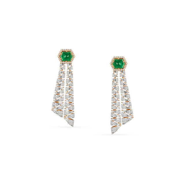 Tanishq 18KT Diamond Drop Earrings for Women 