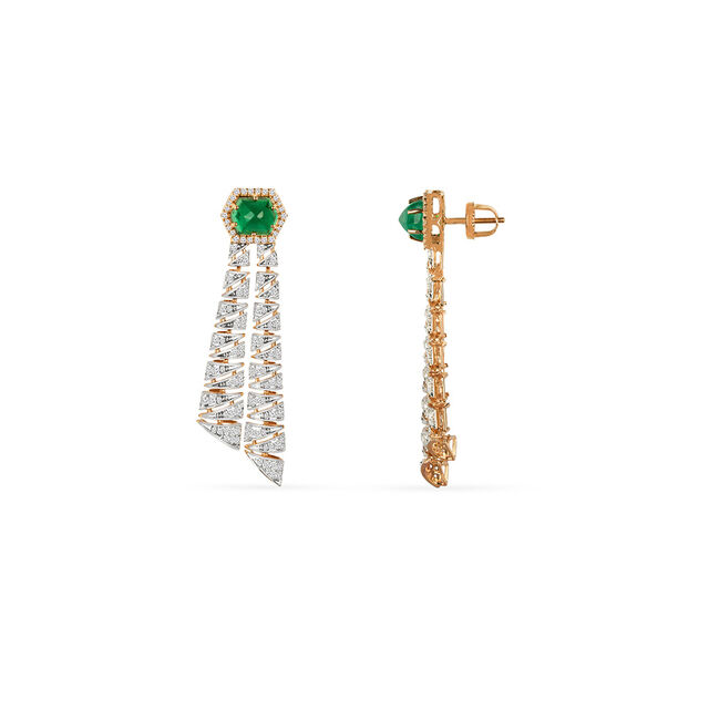 Tanishq 18KT Diamond Drop Earrings for Women 3