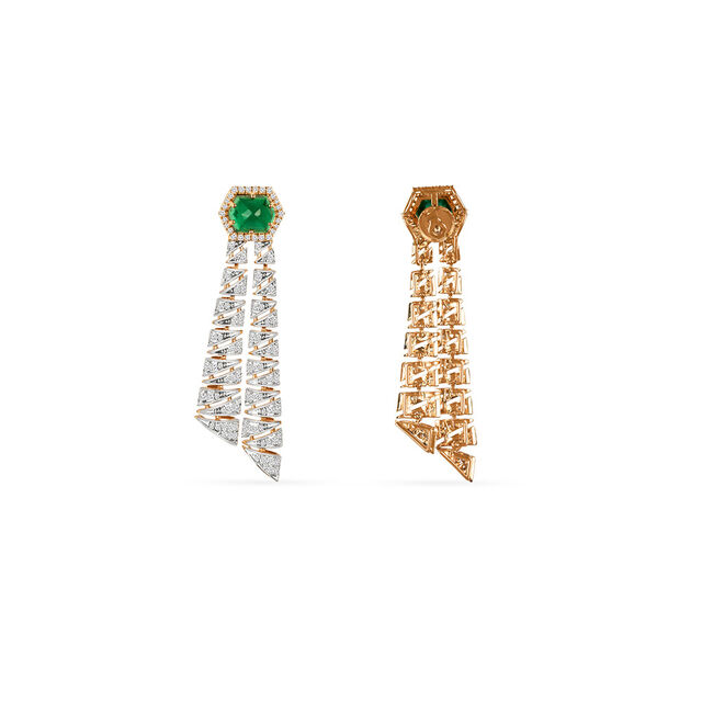 Tanishq 18KT Diamond Drop Earrings for Women 4