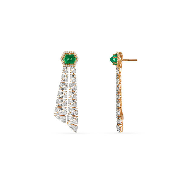 Tanishq 18KT Diamond Drop Earrings for Women 5
