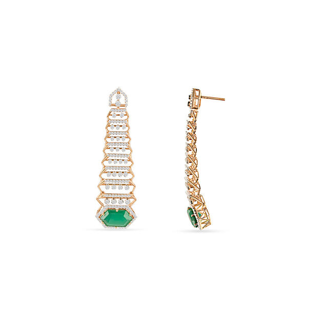 Tanishq 18KT Diamond Drop Earrings for Women 5