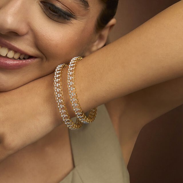 Tanishq 18KT Diamond Bangle for Women 2