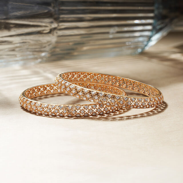 Tanishq 18KT Diamond Bangle for Women 