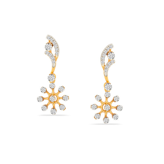 Tanishq 18KT Diamond Neckwear and Earring Set for Women 5