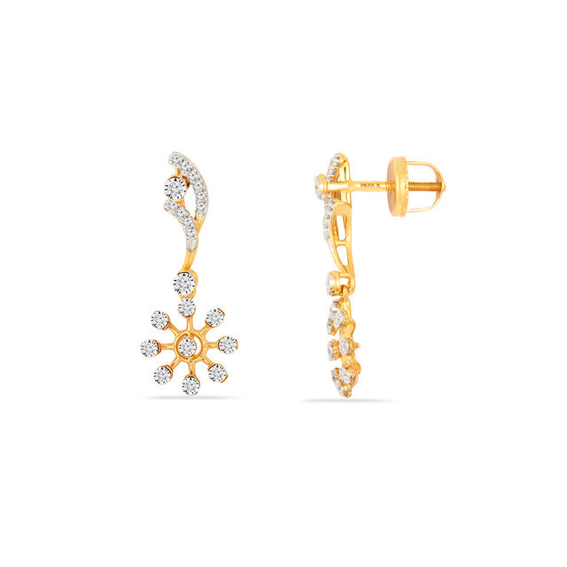 Tanishq 18KT Diamond Neckwear and Earring Set for Women 6