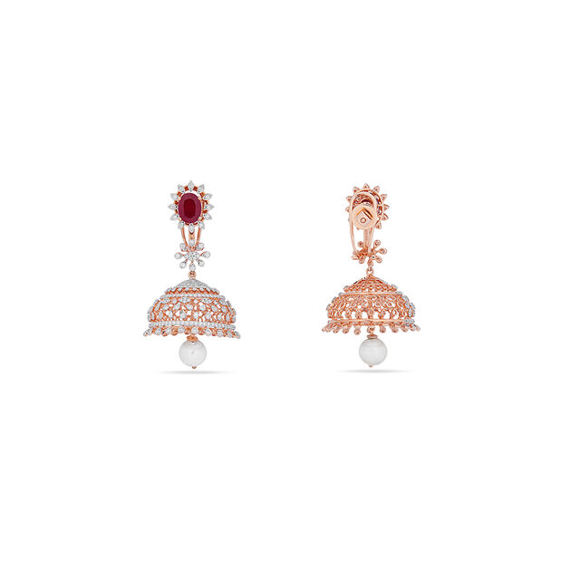 Tanishq 18KT Diamond Earrings for Women 3