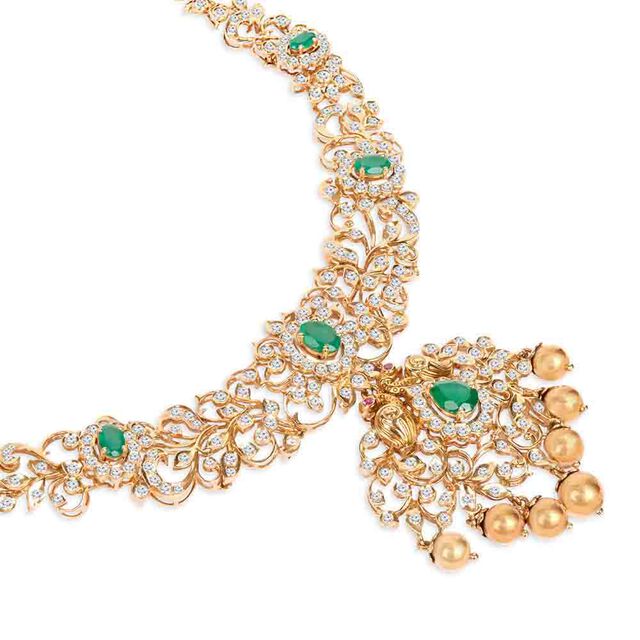 Tanishq 18KT Diamond Necklace for Women 3