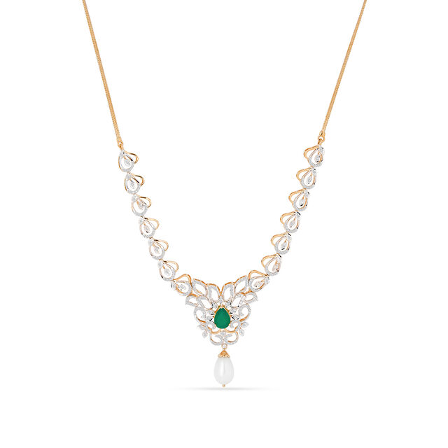 Tanishq 18KT Diamond Necklace for Women 