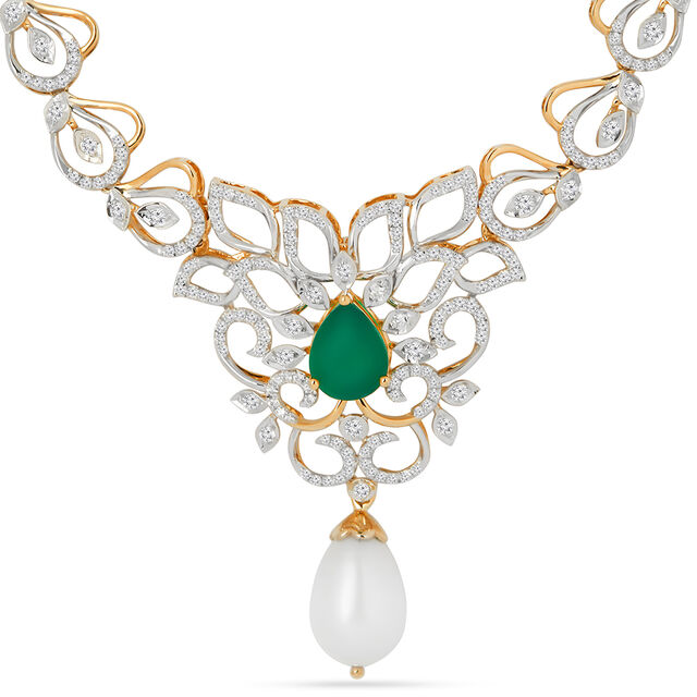 Tanishq 18KT Diamond Necklace for Women 2