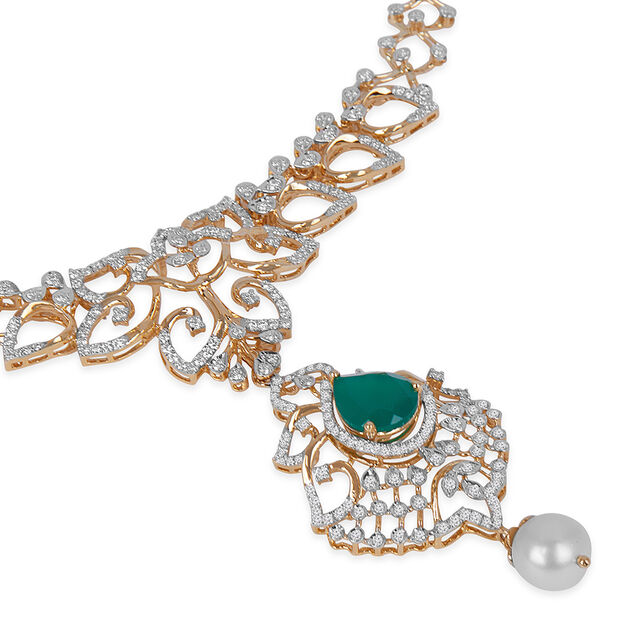Tanishq 18KT Diamond Necklace for Women 2