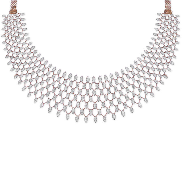 Tanishq 18KT Diamond Necklace Set for Women 2