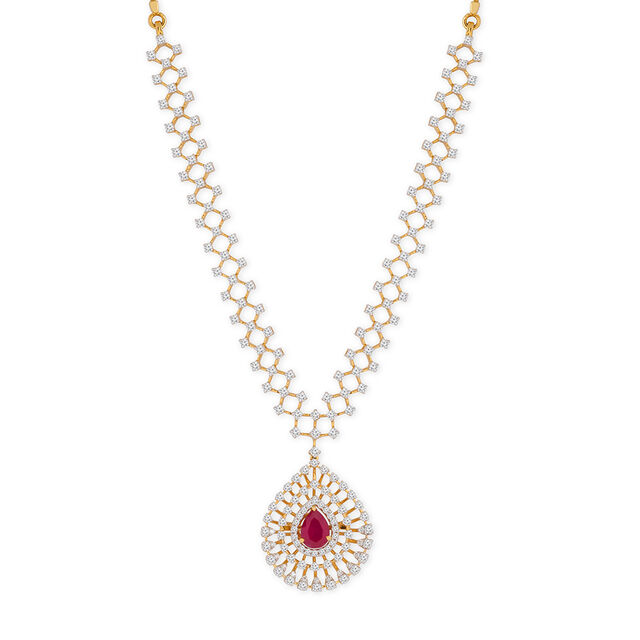 Tanishq 18KT Diamond Necklace for Women 2