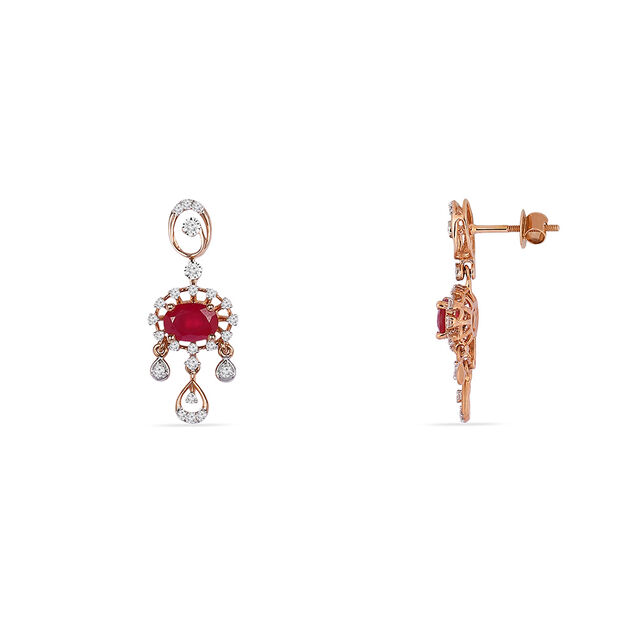 Tanishq 18KT Diamond Neckwear & Earring Set for Women 4