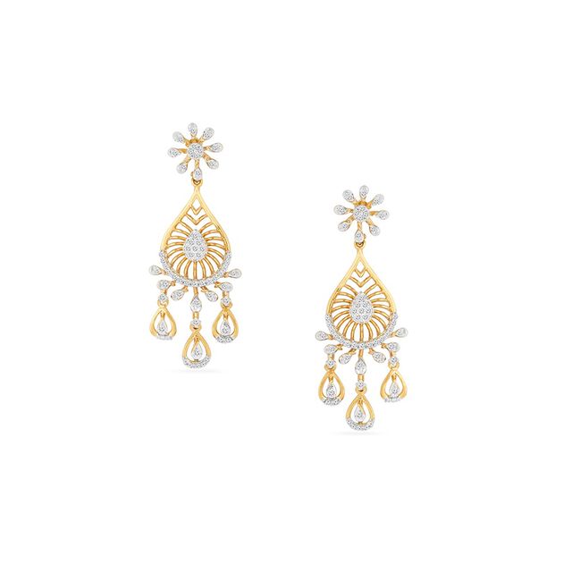 Tanishq 18KT Diamond Neckwear & Earring Set for Women 3
