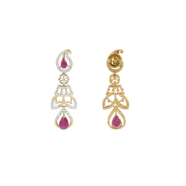 Tanishq 18KT Diamond Necklace Set for Women 6