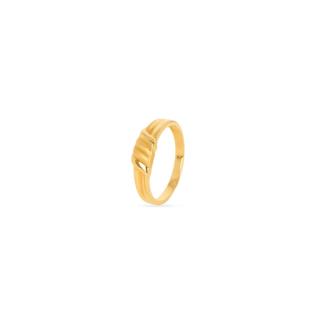 Charming Twisted Motif Gold Ring for Men,,hi-res 2