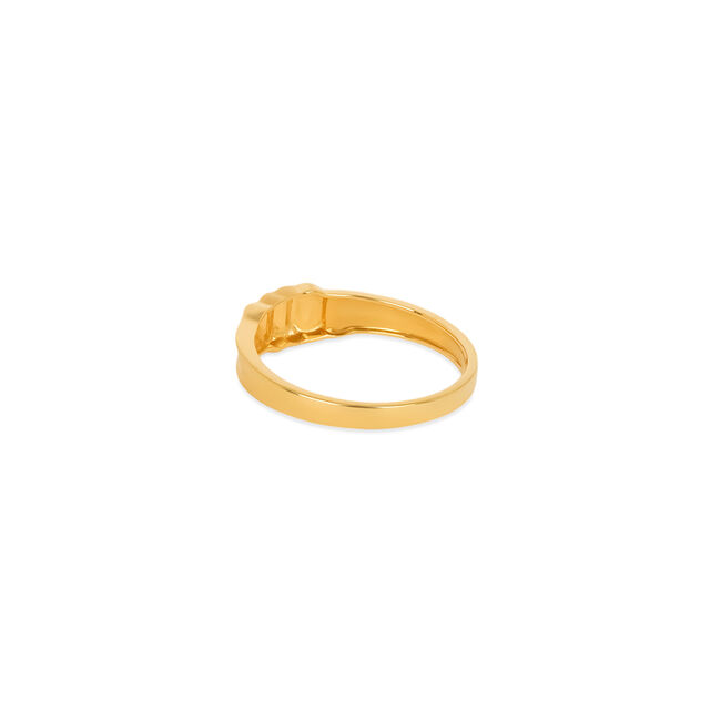 Charming Twisted Motif Gold Ring for Men 4