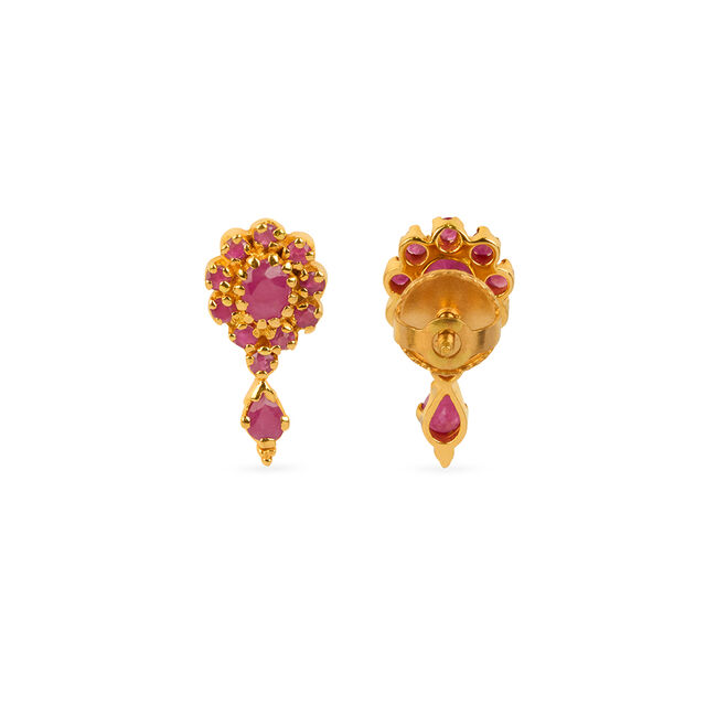 Dwisha Ruby Stud Earrings 4