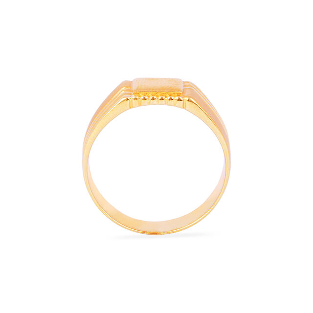 Handsome 22 Karat Yellow Gold Textured Square Ring,,hi-res 3