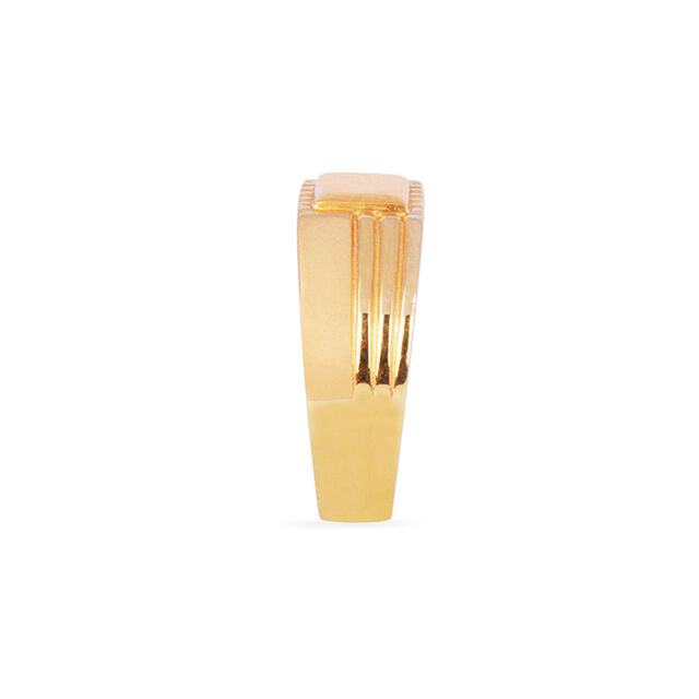 Handsome 22 Karat Yellow Gold Textured Square Ring,,hi-res 4