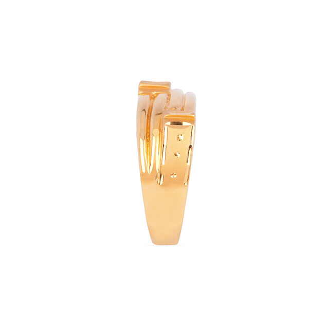 Bold 22 Karat Yellow Gold Geometric Ring 3