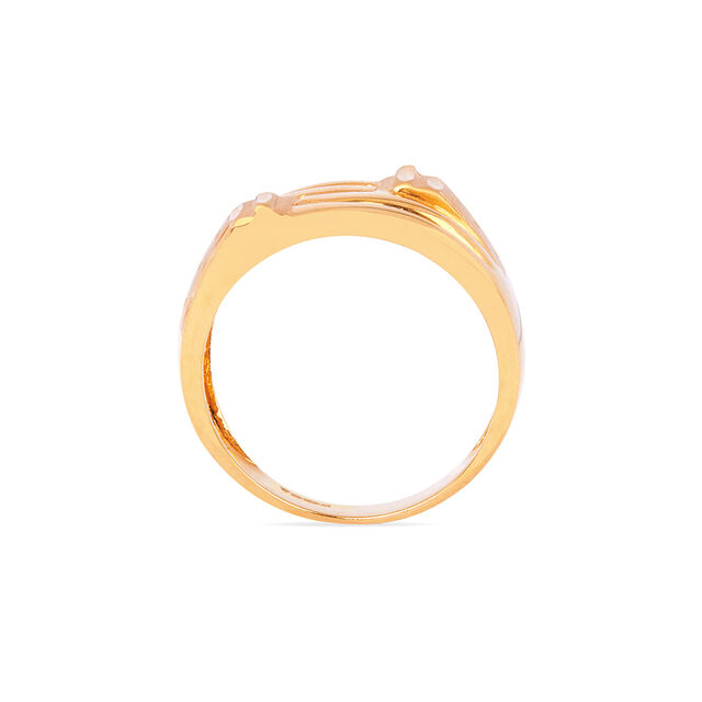 Bold 22 Karat Yellow Gold Geometric Ring 4