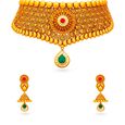 Tanishq 22 Karat Gold Necklace Set for Women 