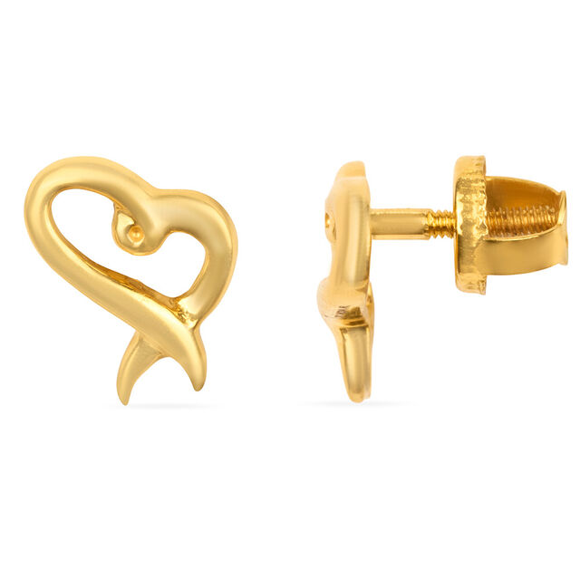 Tanishq 22KT Gold Stud Earring for Women 2