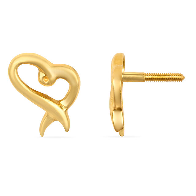 Tanishq 22KT Gold Stud Earring for Women 4