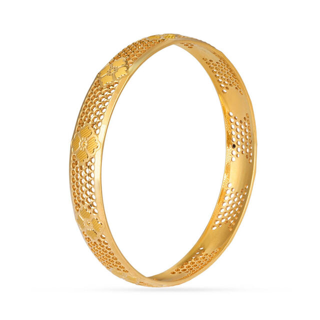 Honeycomb Gold Bangle 2