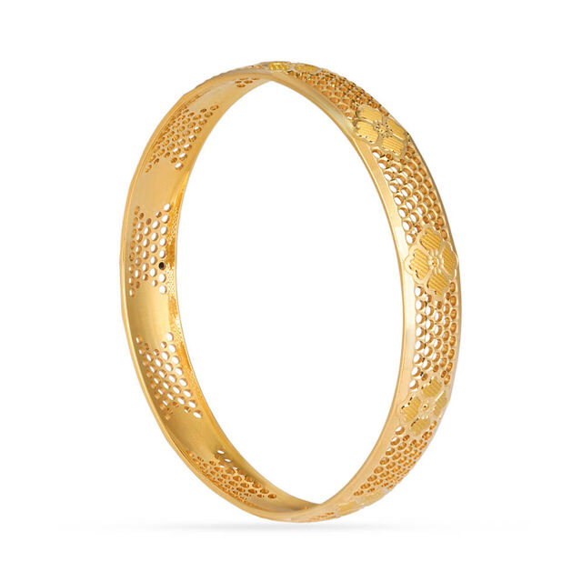 Honeycomb Gold Bangle 3