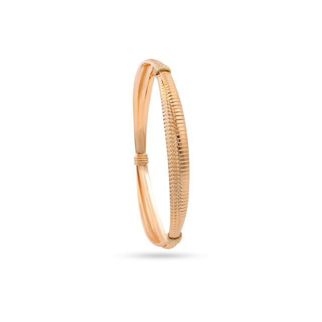 Sleek Gold Embrace Bangle 