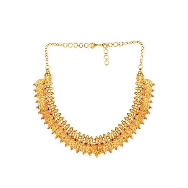 Tanishq 22KT Synthetic Stone Necklace for Women 