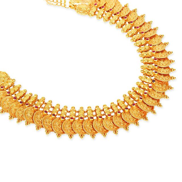 Tanishq 22KT Synthetic Stone Necklace for Women 4