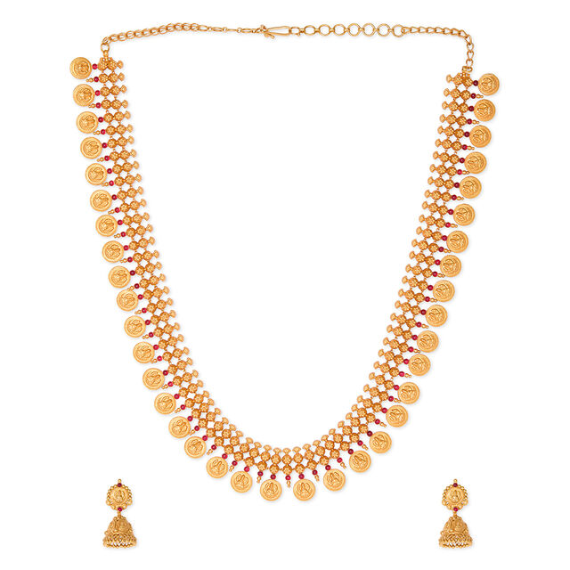 Buy Divine Lakshmi Kasu Gold Necklace Set at Best Price Tanishq US