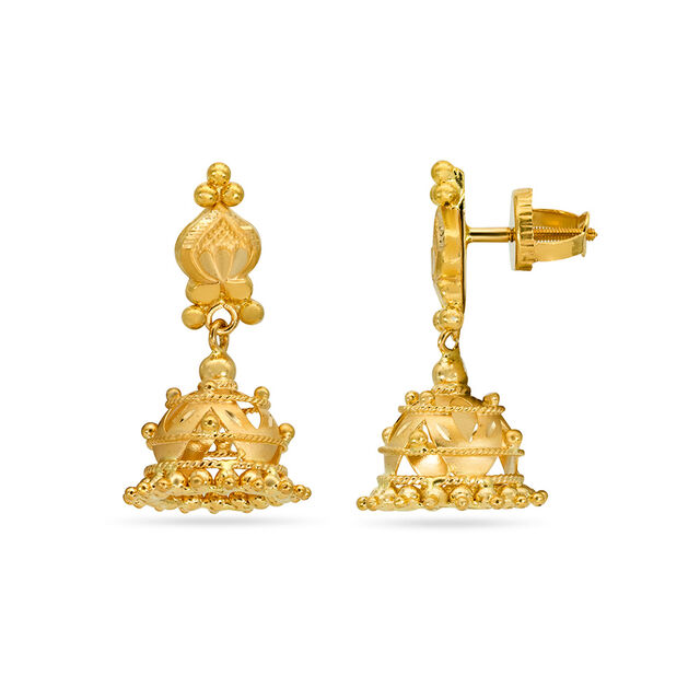 Tanishq 22KT  Gold Earrings  for Women 2