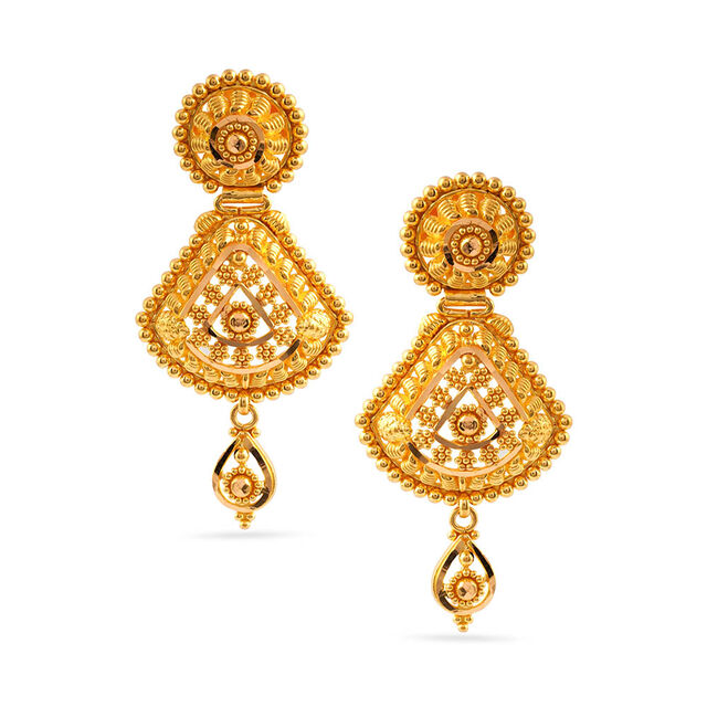 Tanishq 22KT Gold Earrings for Women 