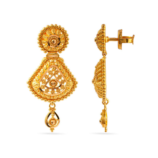 Tanishq 22KT Gold Earrings for Women 2
