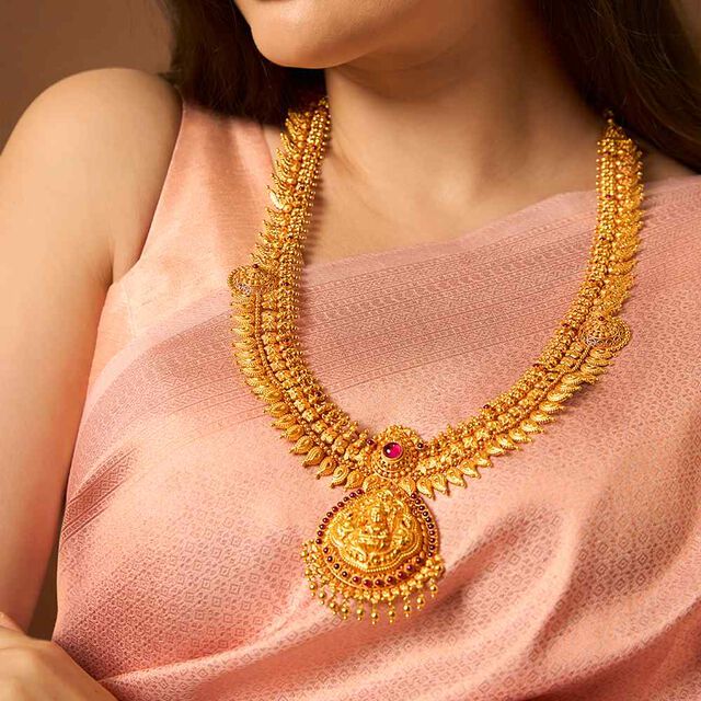 Tanishq 22KT Synthetic Stone Haaram for Women 2