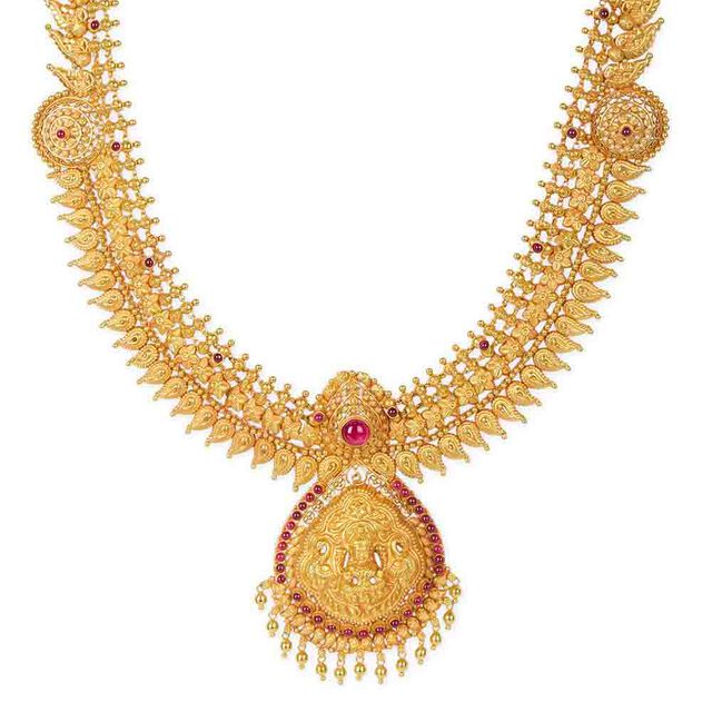 Tanishq 22KT Synthetic Stone Haaram for Women 3