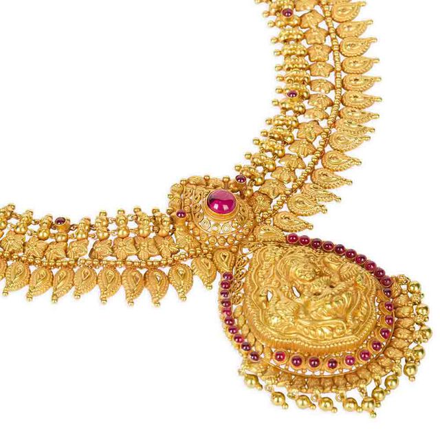 Tanishq 22KT Synthetic Stone Haaram for Women 4