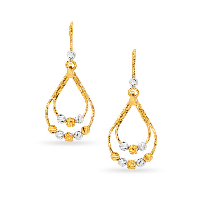 Tanishq 22 KT Gold Earrings for Women 