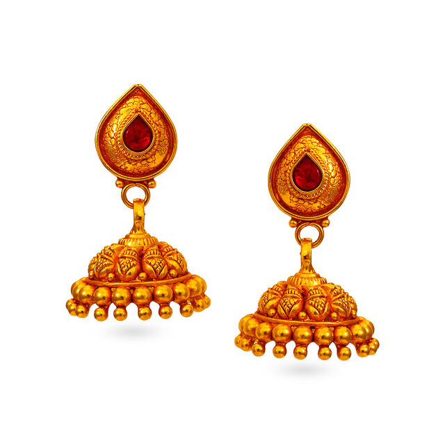 Tanishq 22 KT Gold Earrings for Women 