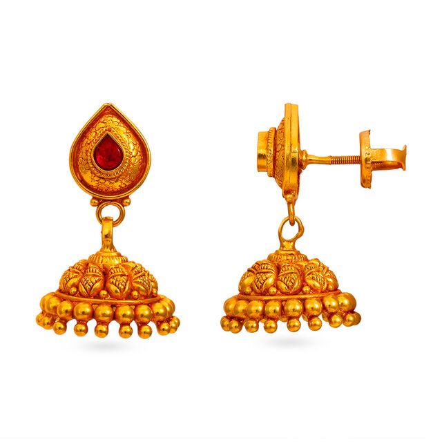 Tanishq 22 KT Gold Earrings for Women 2