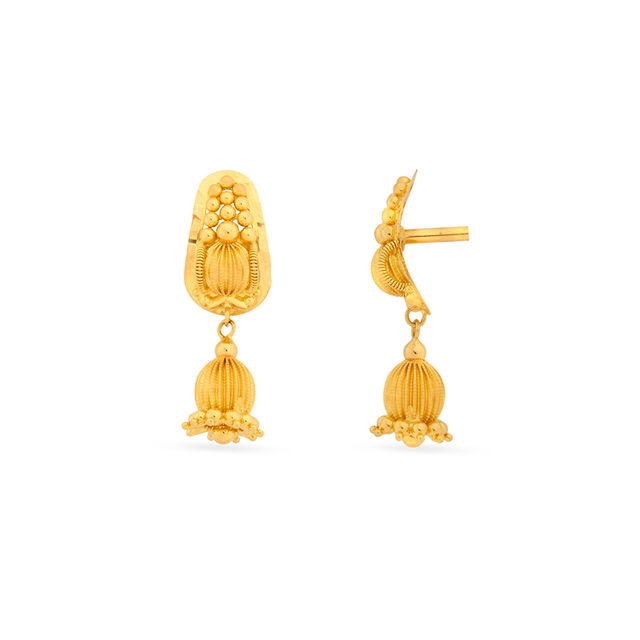 Novel 22 Karat Yellow Gold Filigree Danglers,,hi-res 2