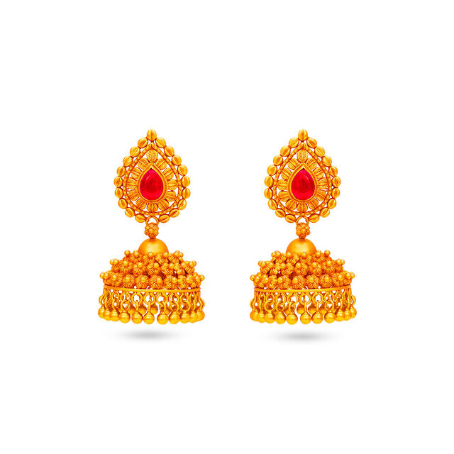 Tanishq 22KT  Gold Earrings  for Women 